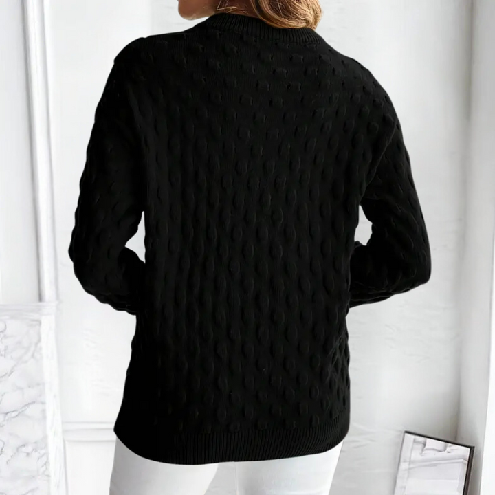 LETICIA - Pull Tricoté avec Texture Elégant pour Femmes