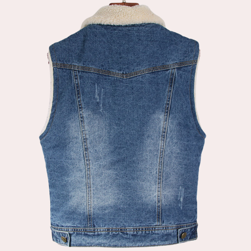 CLAIRE - Gilet d'hiver en denim pour femme