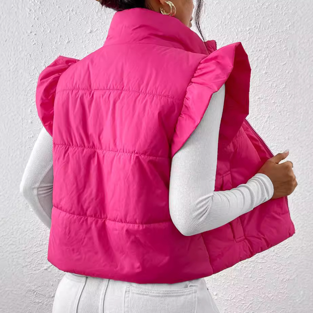 ADA - Gilet Court Matelassé Moderne pour Femmes