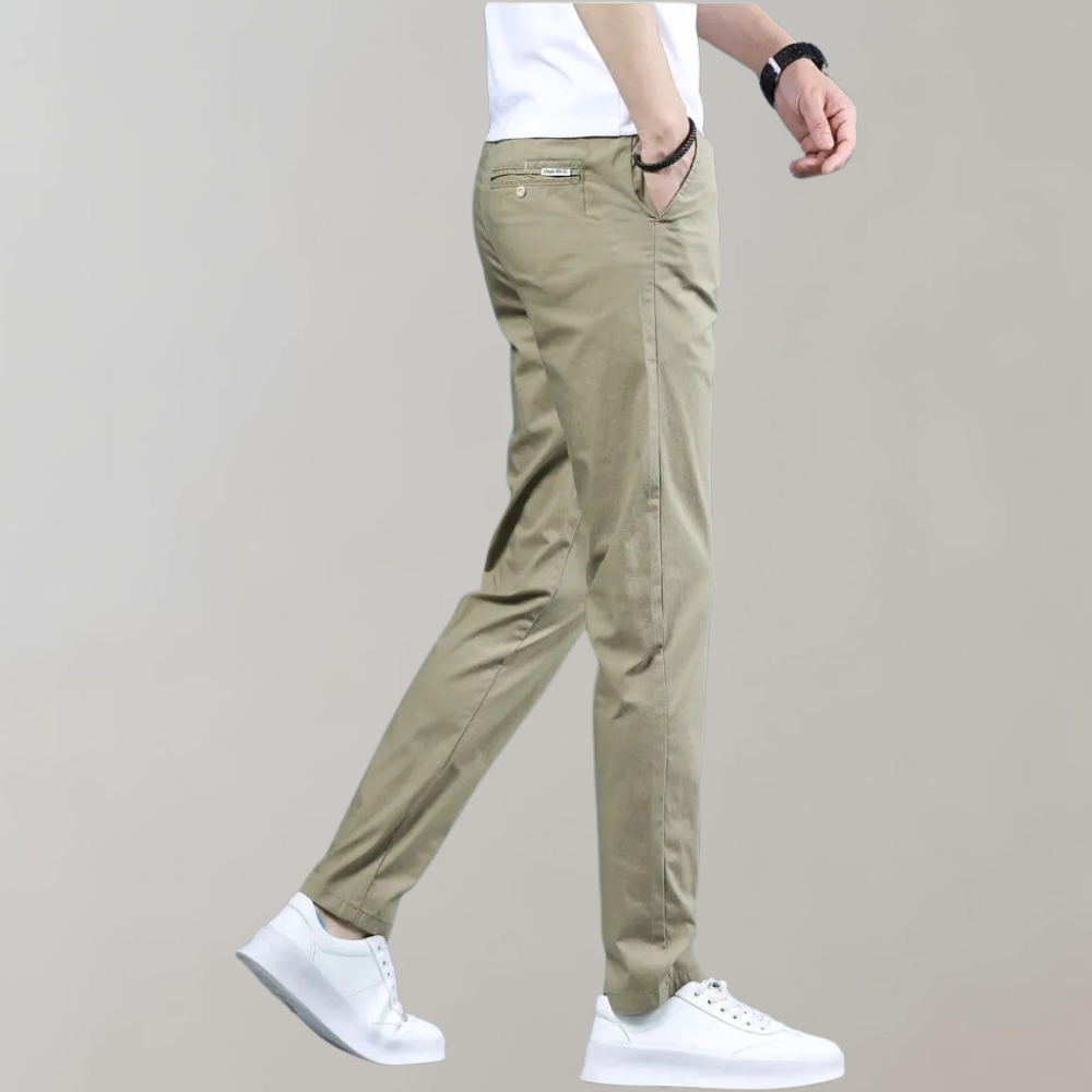 Villum - Pantalon chino extensible à la taille