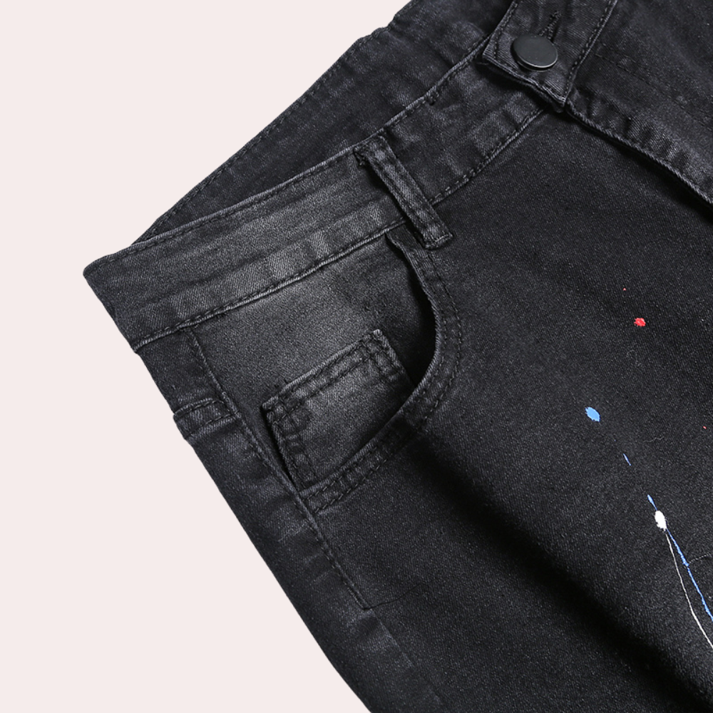 Pietro - Jeans modernes pour hommes avec motifs peints