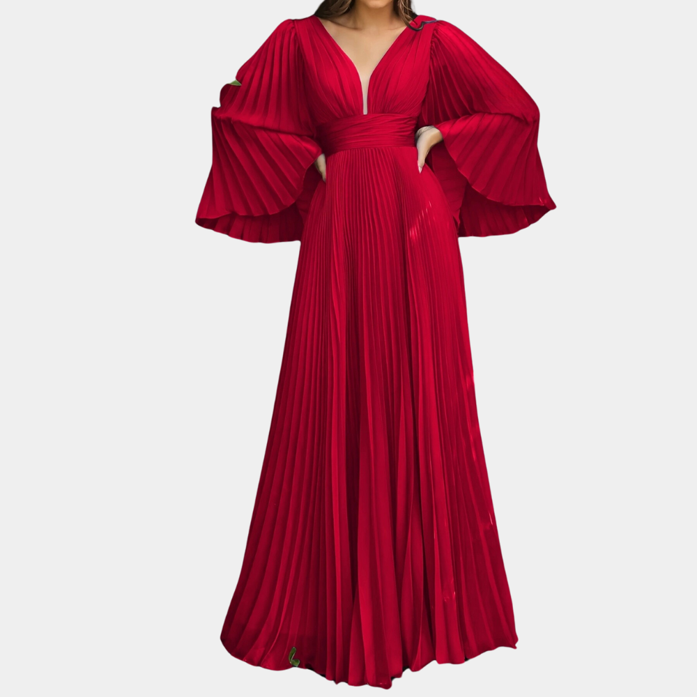 Furman - Robe longue élégante et plissée pour femme