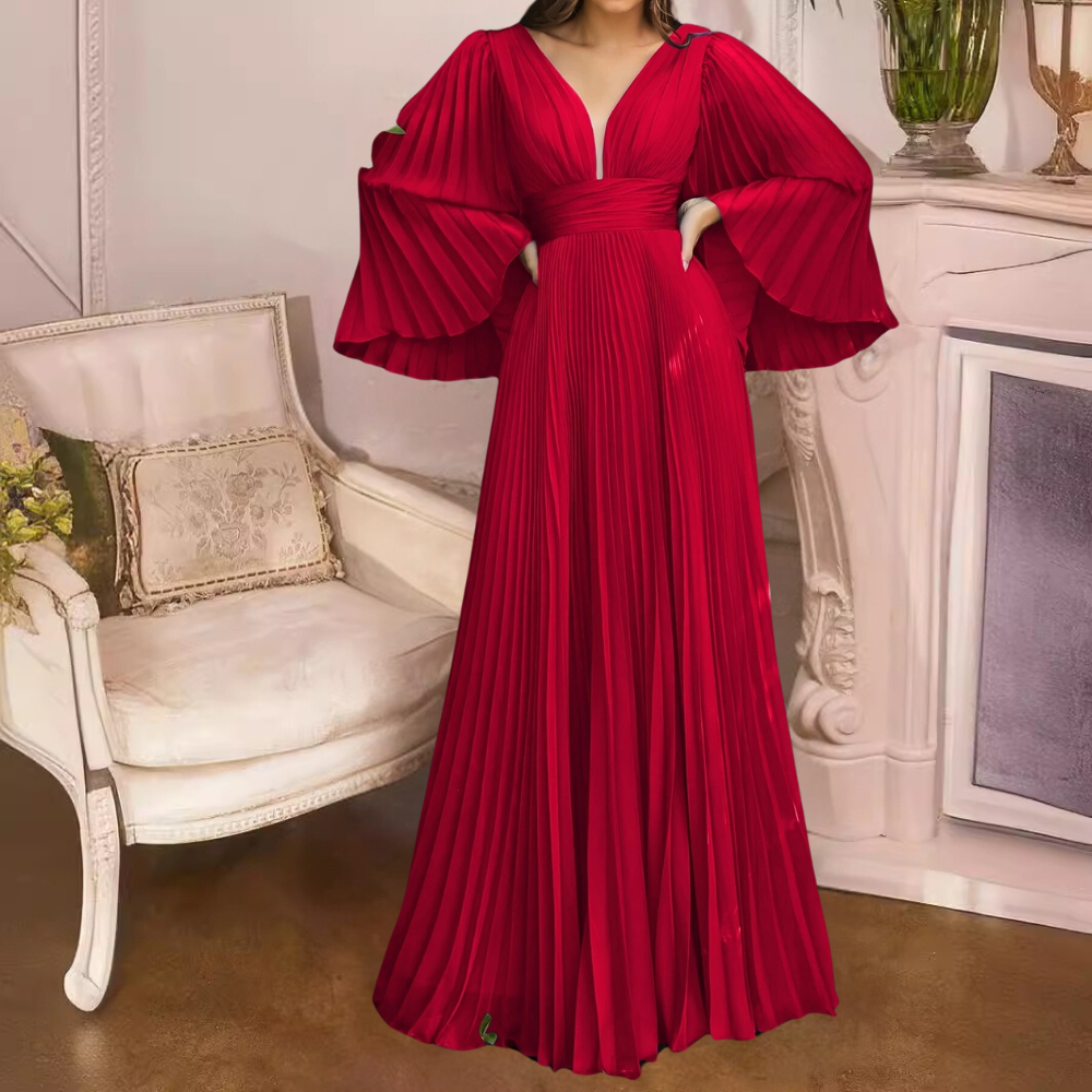 Furman - Robe longue élégante et plissée pour femme