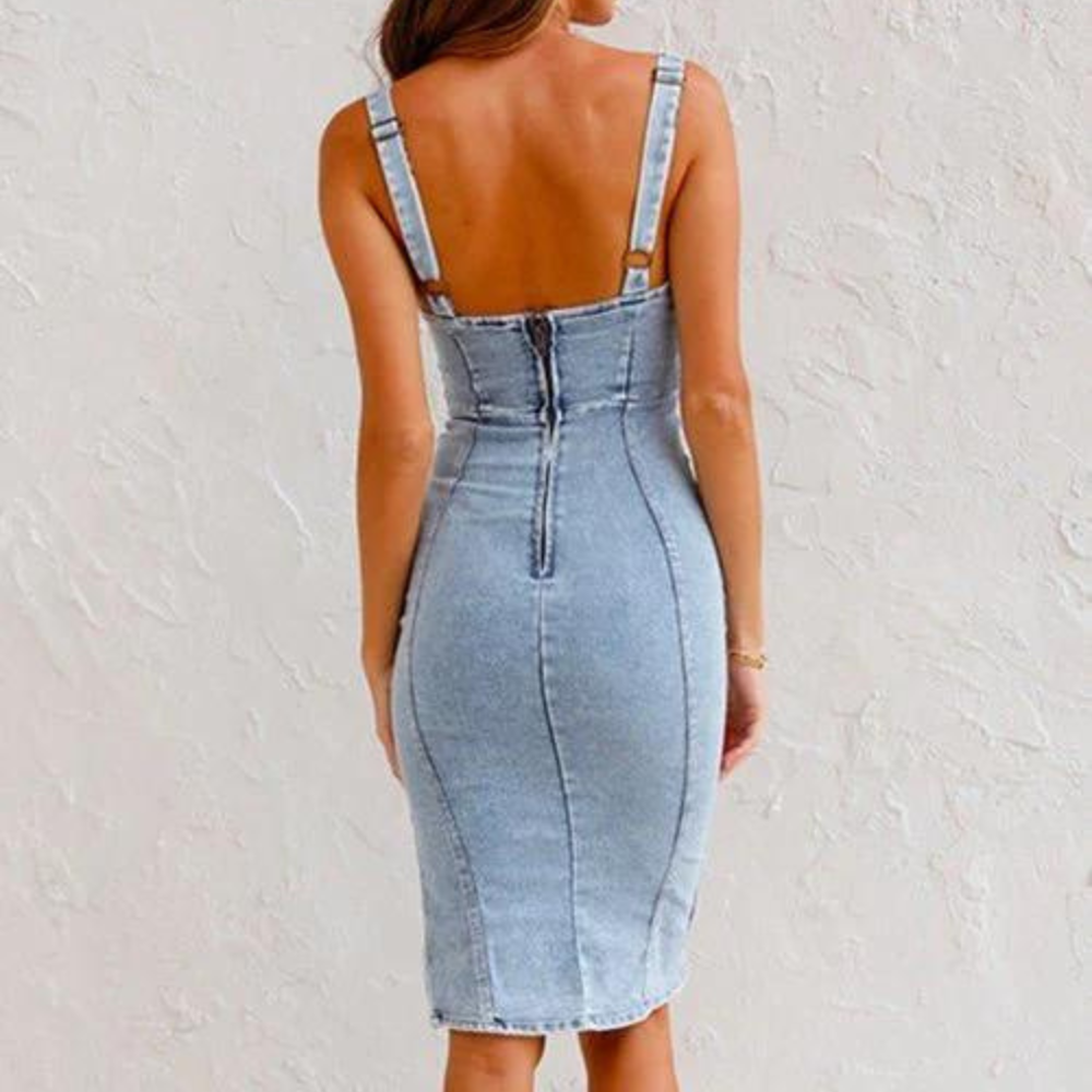 Heloise - Robe en Denim Élégante et Durable