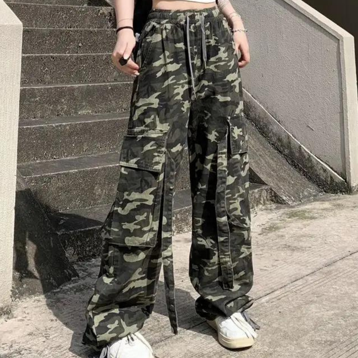 Elera - Pantalon de camouflage élégant à taille haute pour femmes