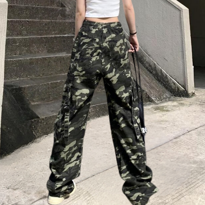 Elera - Pantalon de camouflage élégant à taille haute pour femmes