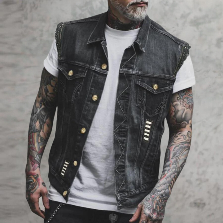 Yevgeny - Gilet en denim classique pour hommes