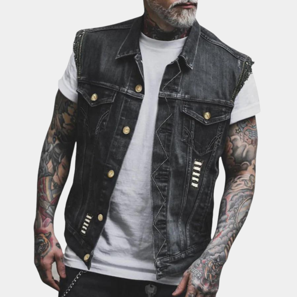 Yevgeny - Gilet en denim classique pour hommes