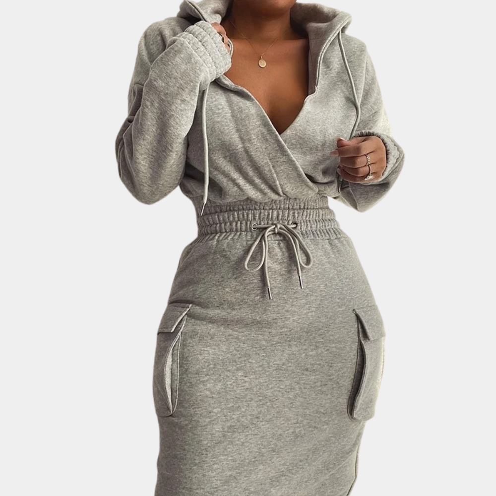 Beeba -  Robe pull élégante à capuche pour femmes