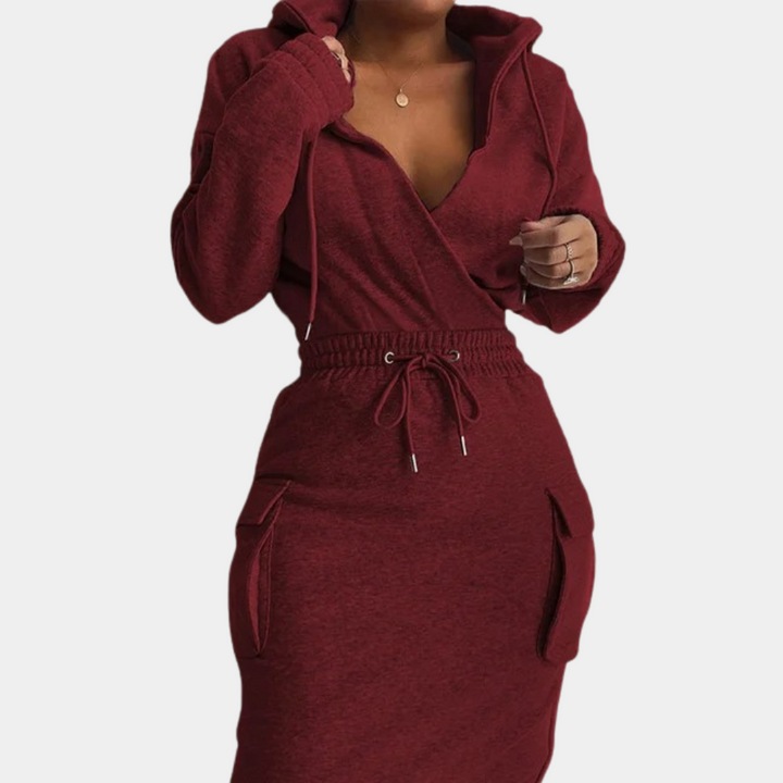 Beeba -  Robe pull élégante à capuche pour femmes