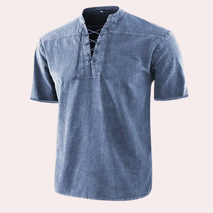 Urban - Chemise Casual à Col en V Lacé