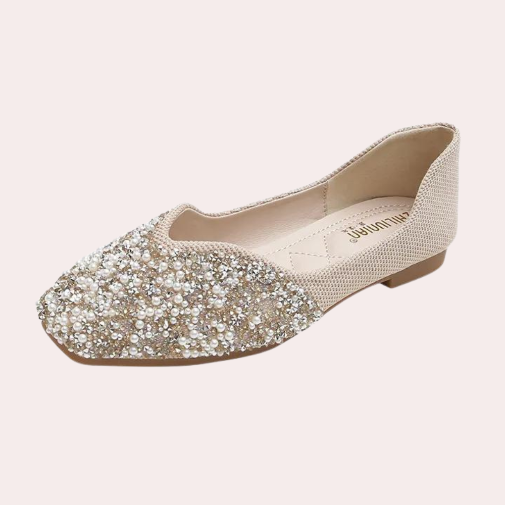 Eulalia - Chaussures plates élégantes avec strass