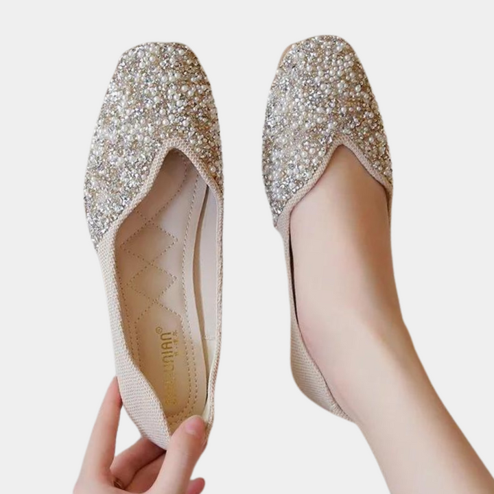 Eulalia - Chaussures plates élégantes avec strass