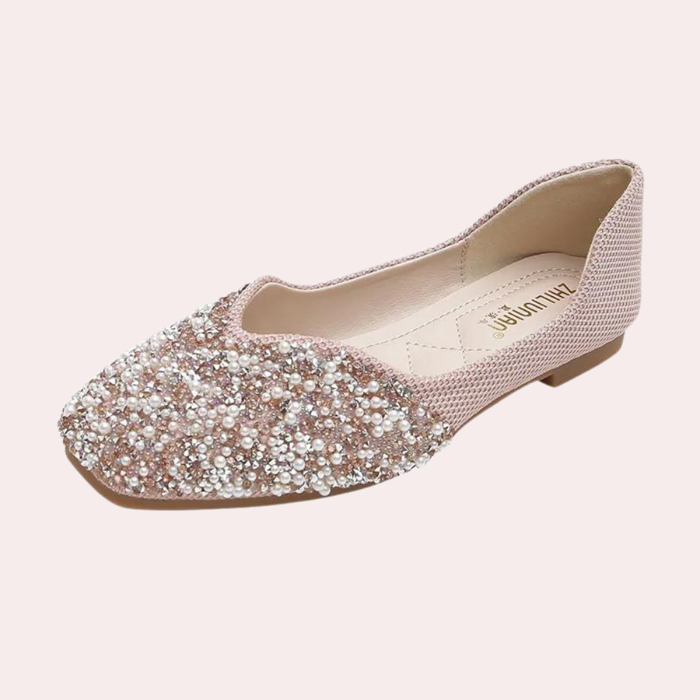 Eulalia - Chaussures plates élégantes avec strass