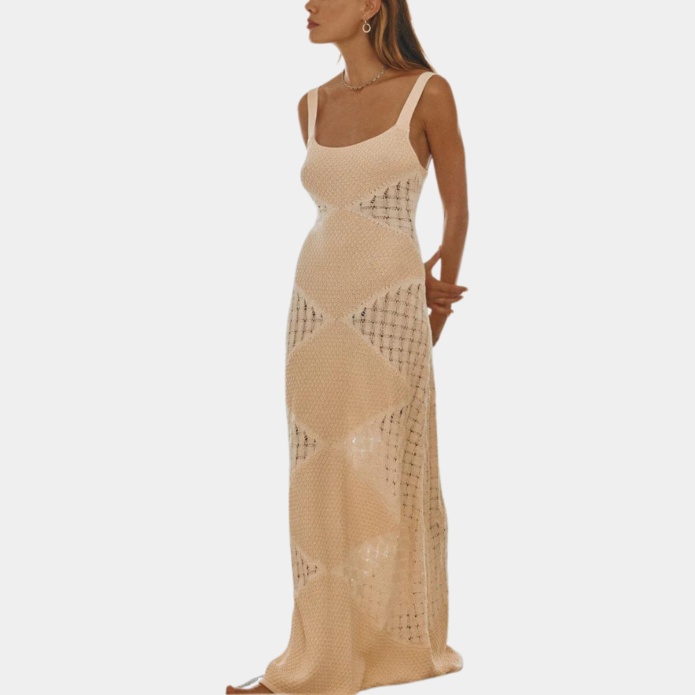 Zaida - Robe longue en maille pour femmes