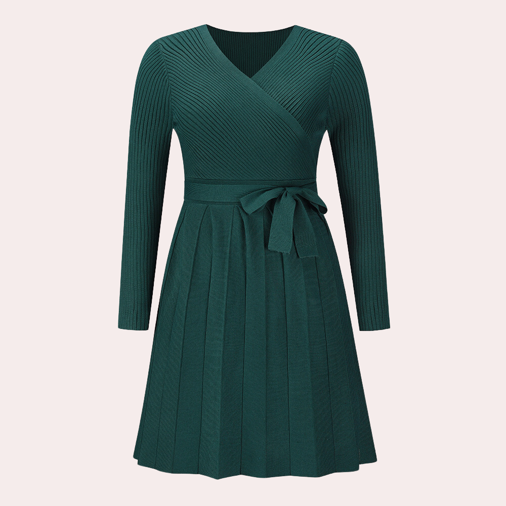 Dahlia - Robe Midi Plissée Élégance pour Femme