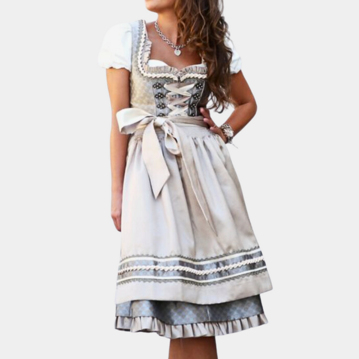 Zelie - Robe Traditionnelle de l'Oktoberfest avec Tablier