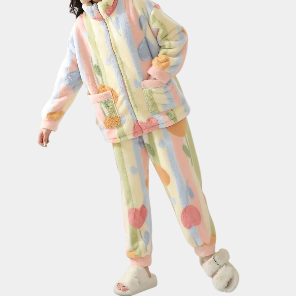 Romhilda - Set de pyjama doux et coloré pour femmes