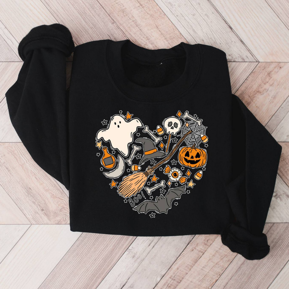 Emese - Sweat-Shirt Dessins d'Halloween pour Femmes