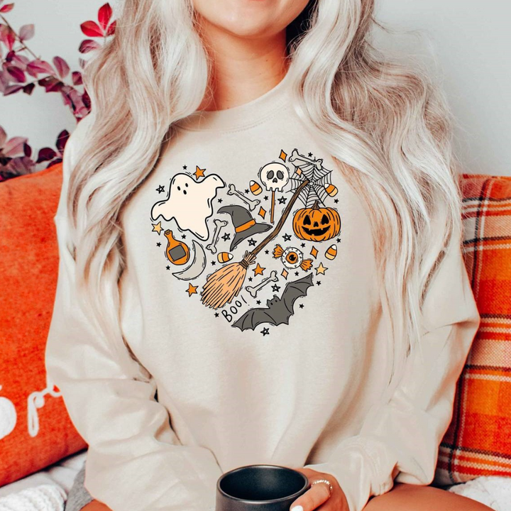 Emese - Sweat-Shirt Dessins d'Halloween pour Femmes