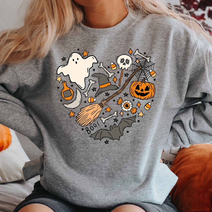 Emese - Sweat-Shirt Dessins d'Halloween pour Femmes