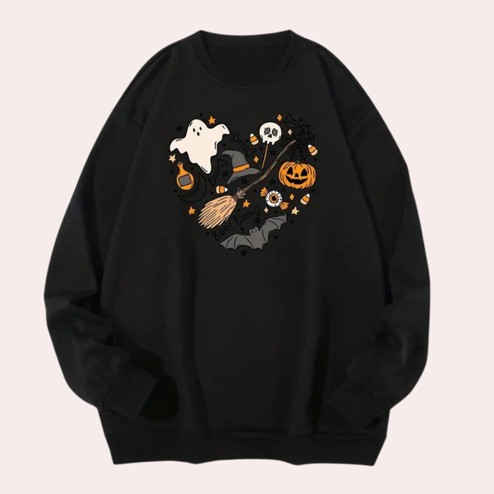 Emese - Sweat-Shirt Dessins d'Halloween pour Femmes