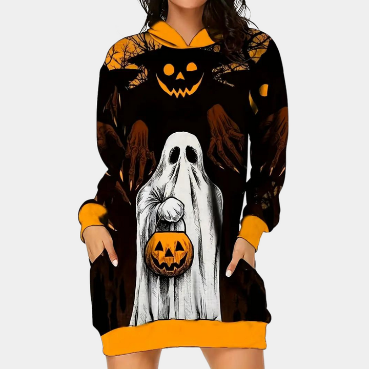 Cili - Robe Confortable avec Capuche pour Halloween