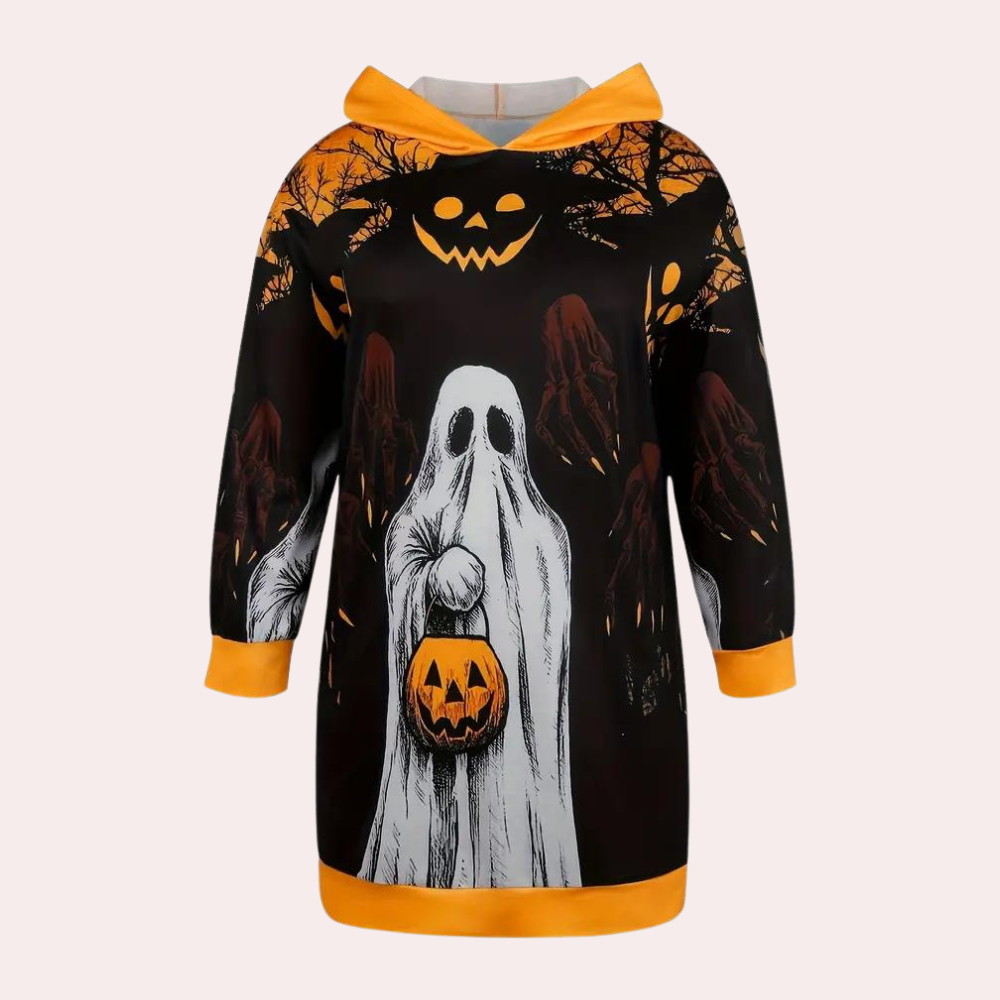 Cili - Robe Confortable avec Capuche pour Halloween