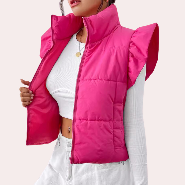 ADA - Gilet Court Matelassé Moderne pour Femmes