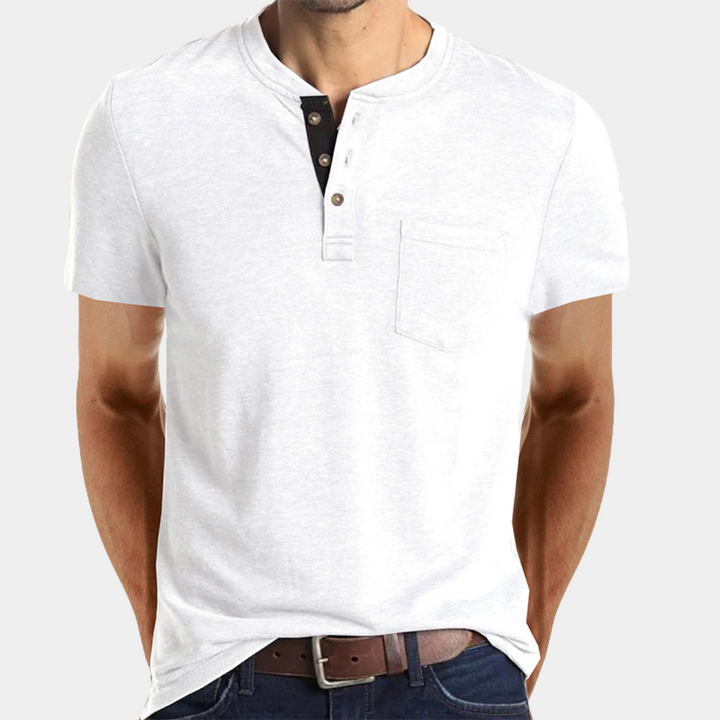 XAVER - T-shirt Boutonné Élégant pour Homme