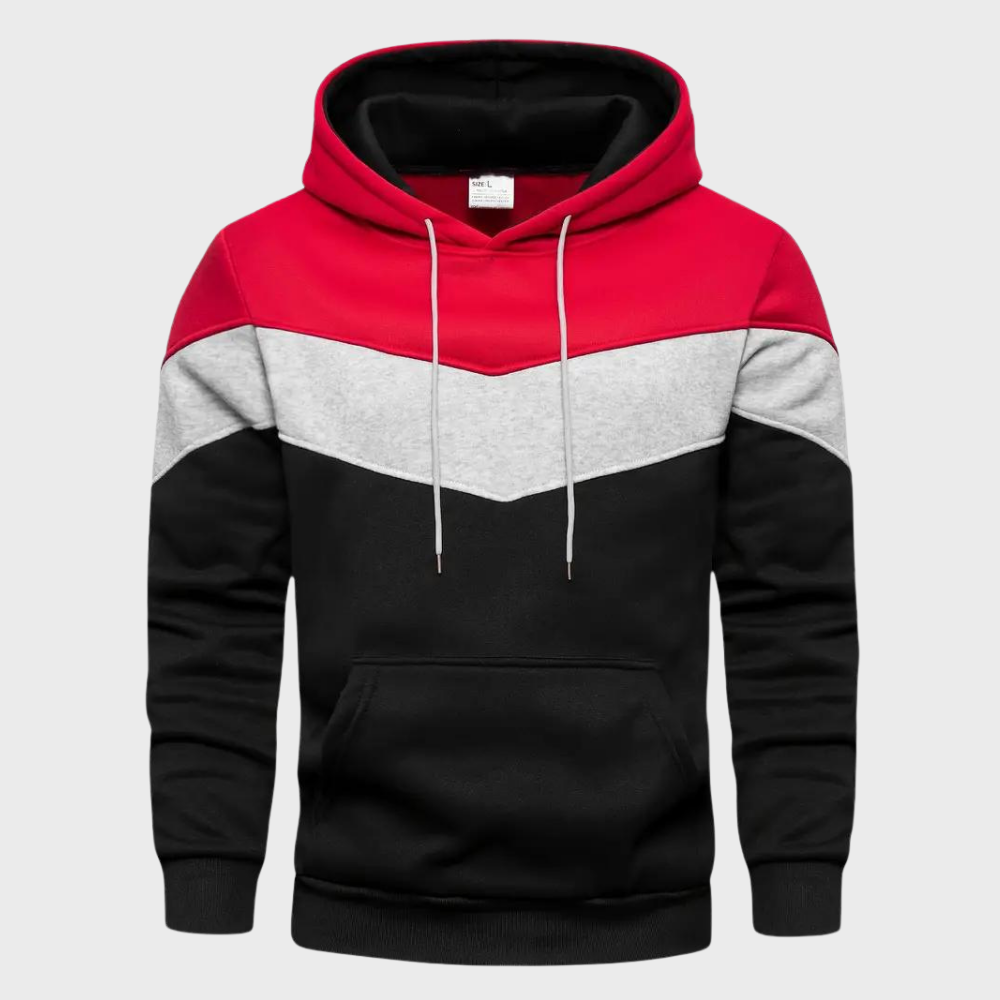 Rode met zwarte hoodie met capuchon voor heren