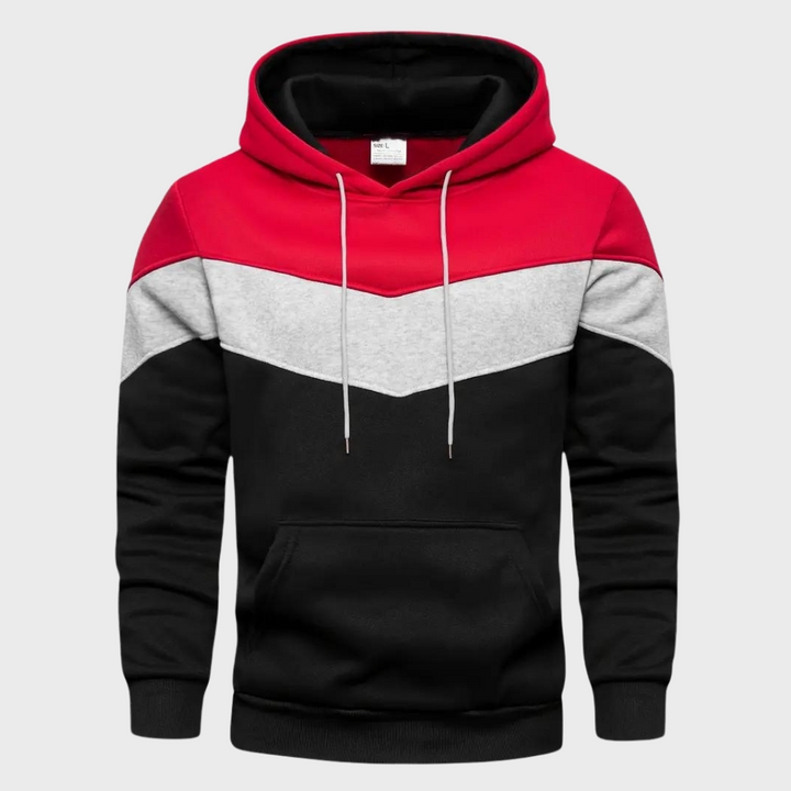 Rode met zwarte hoodie met capuchon voor heren