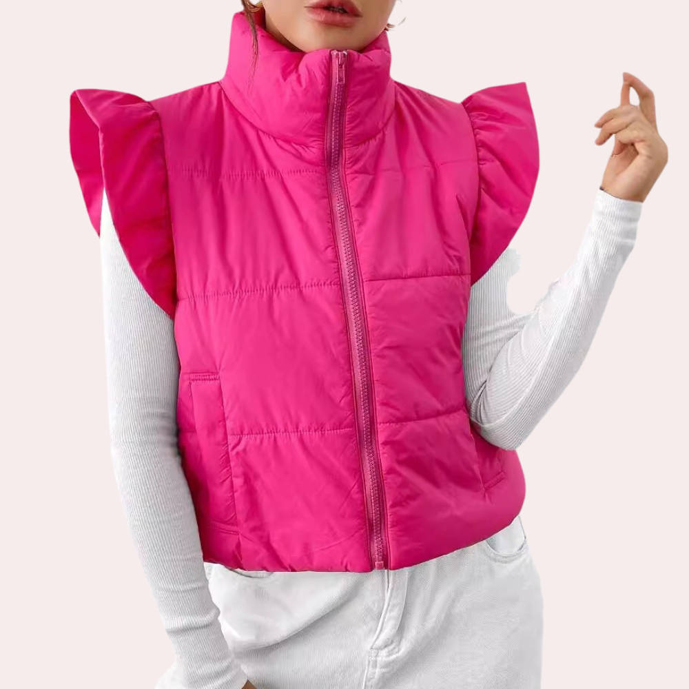 ADA - Gilet Court Matelassé Moderne pour Femmes