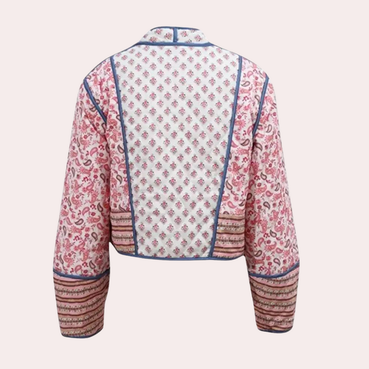 LEINA - Manteau à Motifs Floraux pour Femmes