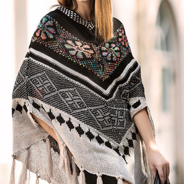 LANICA - Châle Poncho Stylisé pour Femmes