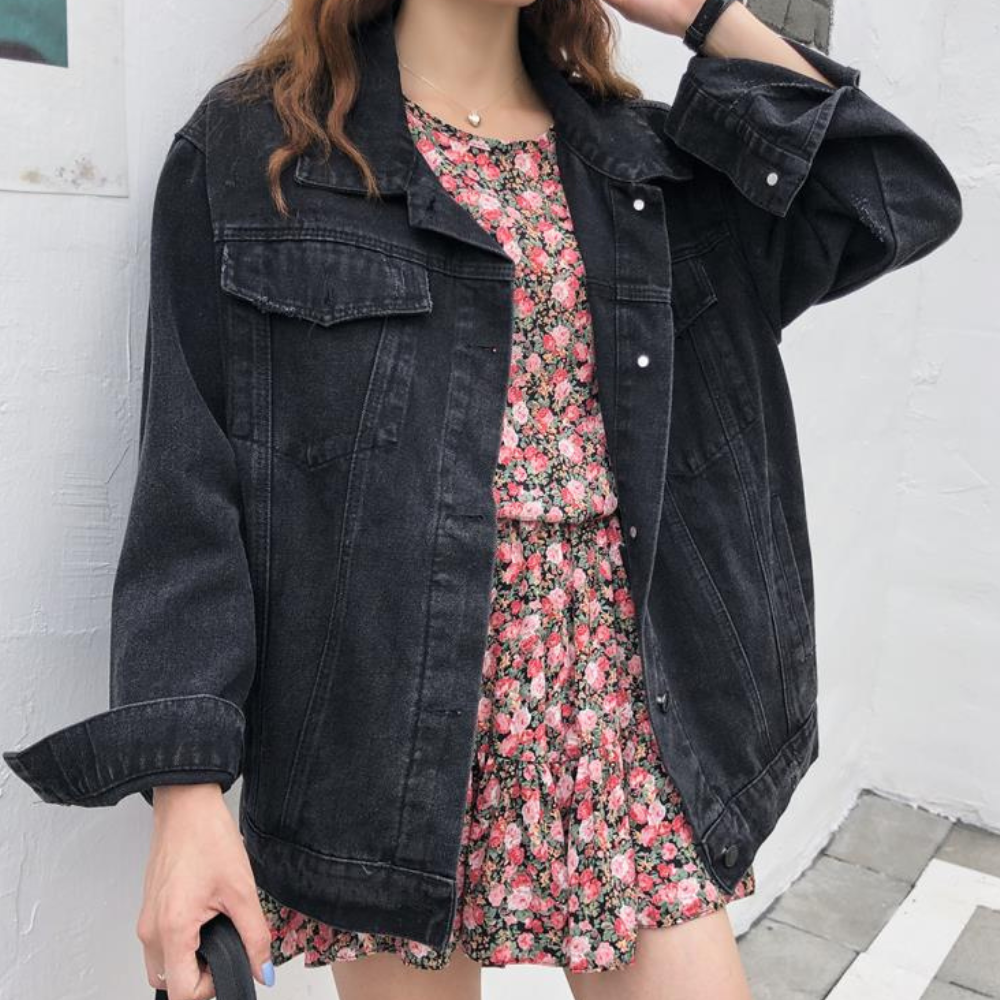 KIARA - Veste en Denim Decorée pour Femmes