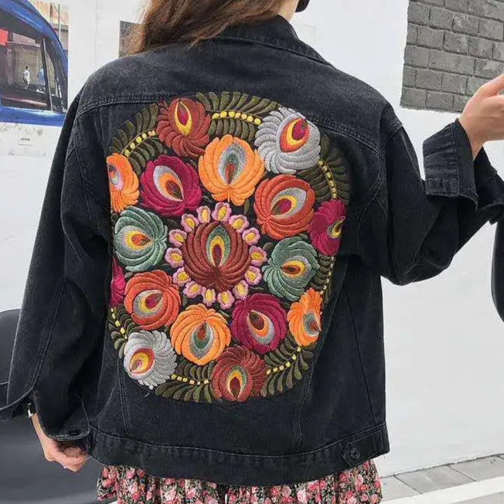 KIARA - Veste en Denim Decorée pour Femmes