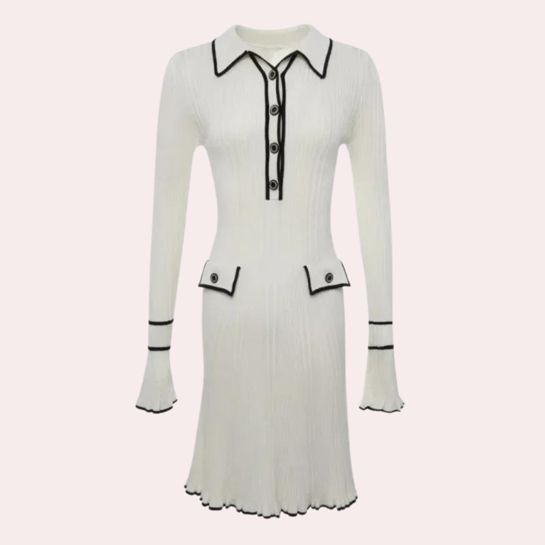 DARIJA - Robe Tricotée à Manches Longues pour Femmes