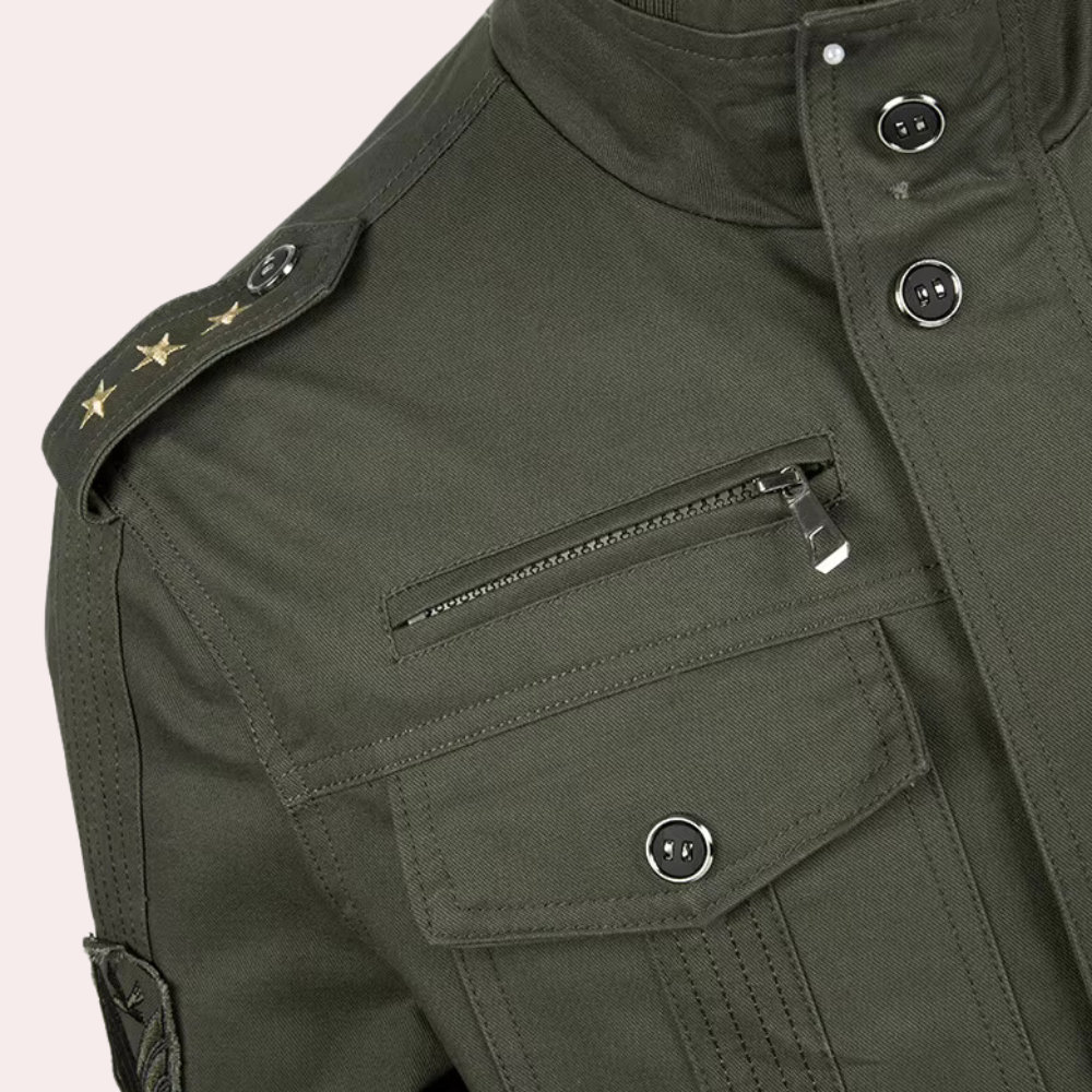 MAXIM - Veste Bombardier pour Hommes avec Plusieurs Compartiments