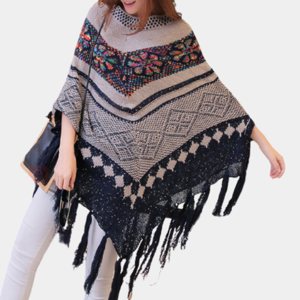 LANICA - Châle Poncho Stylisé pour Femmes